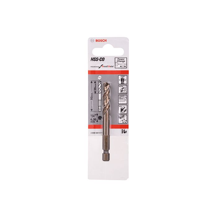 Центрирующее сверло Bosch HSS-CO Progressor (2608584677)