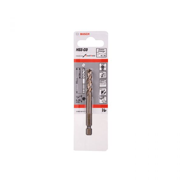 Центрирующее сверло Bosch HSS-CO Progressor (2608584677)