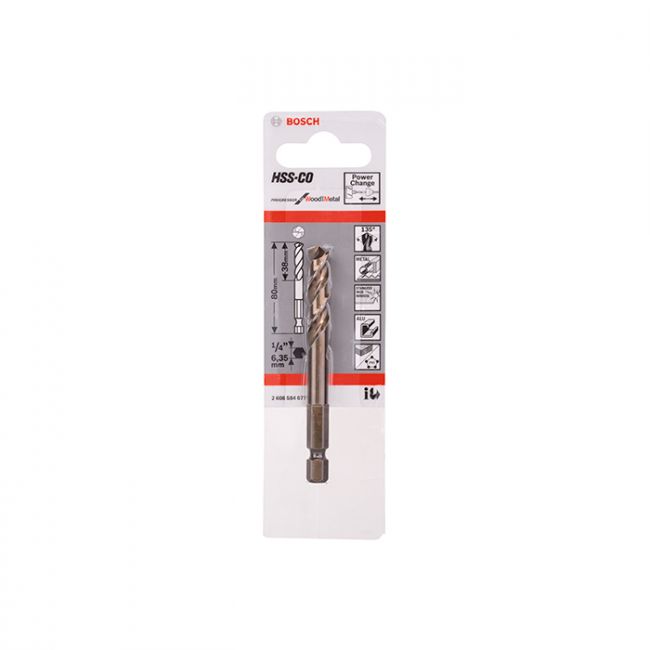 Центрирующее сверло Bosch HSS-CO Progressor (2608584677)