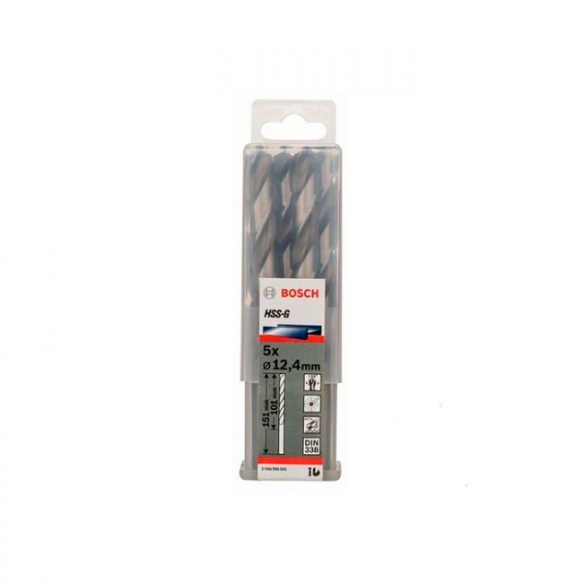 Сверло спиральное по металлу Bosch HSS-G 8.6x125 мм (5 шт.) (2608585512)