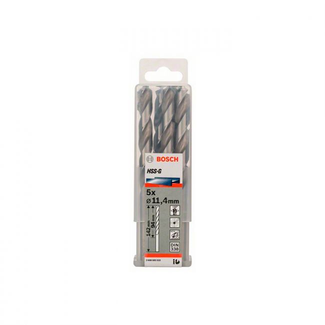 Сверло по металлу Bosch HSS-G, 11.4x142 мм (5 шт.) (2608585533)