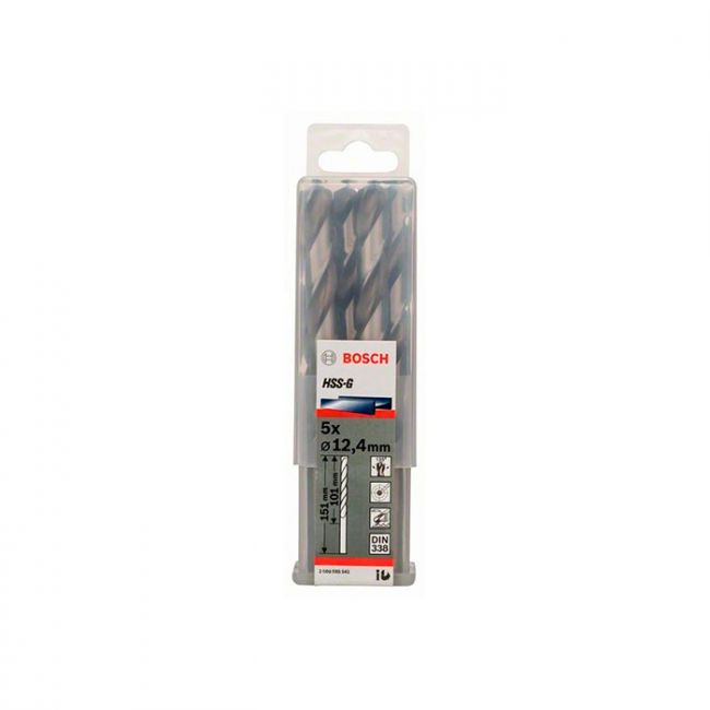 Сверло по металлу Bosch HSS-G, 12.4x151 мм (5 шт.) (2608585541)
