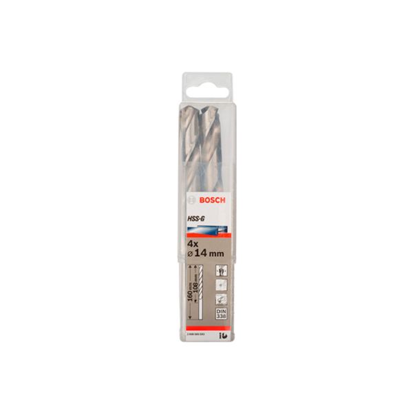 Сверло по металлу Bosch HSS-G, 14x160 мм (4 шт.) (2608585593)
