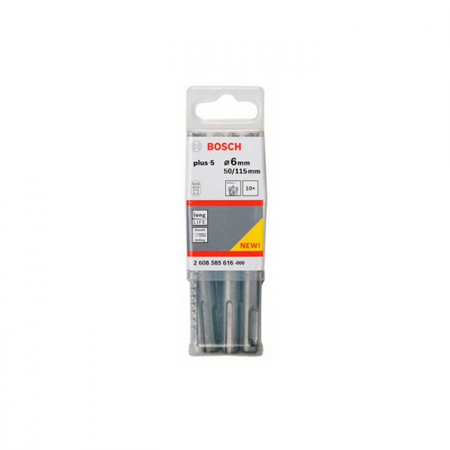 Бур Bosch SDS-Plus S4L, 6x50x115мм (10шт) (2608585616)