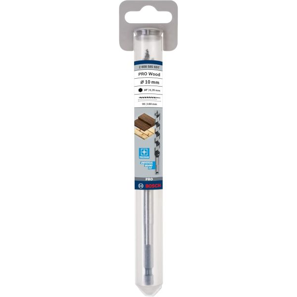Свердло гвинтове Bosch Pro Wood Auger Bit, 10х95х160 мм (2608585697)