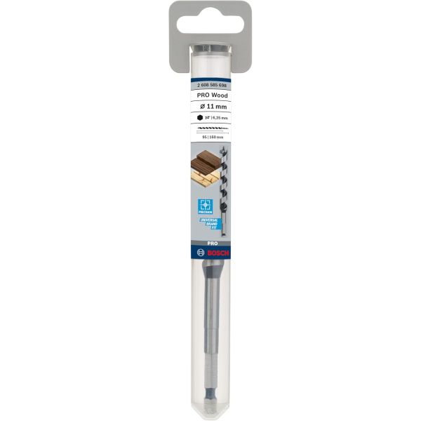 Свердло гвинтове Bosch Pro Wood Auger Bit, 11х95х160 мм (2608585698)