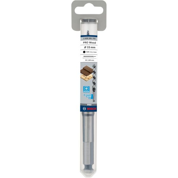Свердло гвинтове Bosch PRO Wood, 15x95x160 мм (2608585702)