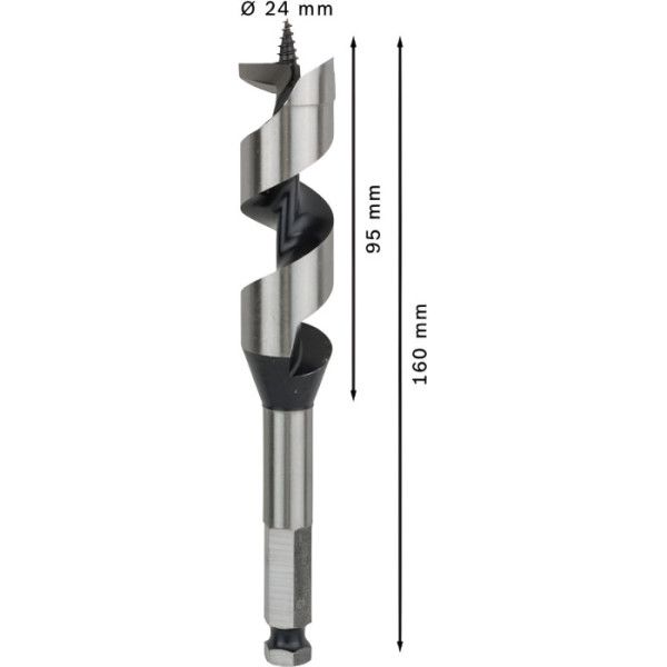 Свердло гвинтове Bosch PRO Wood, 24x95x160 мм (2608585707)