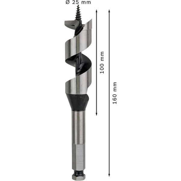 Свердло гвинтове Bosch PRO Wood, 25x100x160 мм (2608585708)