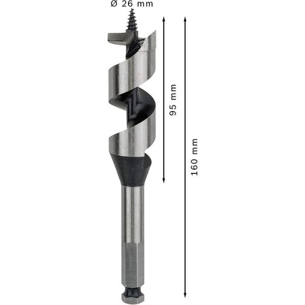 Свердло гвинтове Bosch PRO Wood, 26x95x160 мм (2608585709)