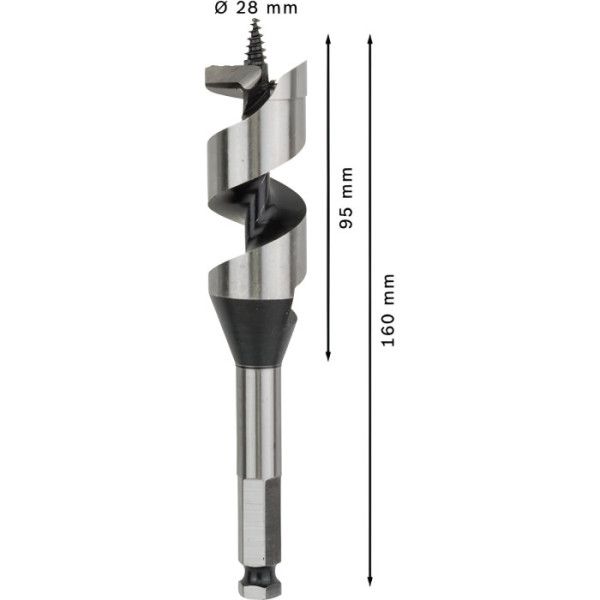 Свердло гвинтове Bosch PRO Wood, 28x95x160 мм (2608585710)