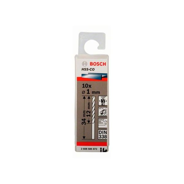 Сверло спиральное по металлу Bosch HSS-Co 1x34 мм (10 шт.) (2608585872)