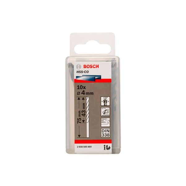 Сверло по металлу Bosch HSS-CO, 4x75 мм (10 шт.) (2608585880)