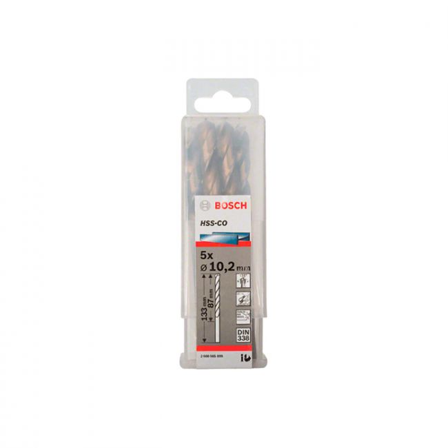 Сверло по металлу Bosch HSS-CO 10,2 мм (5 шт.) (2608585899)