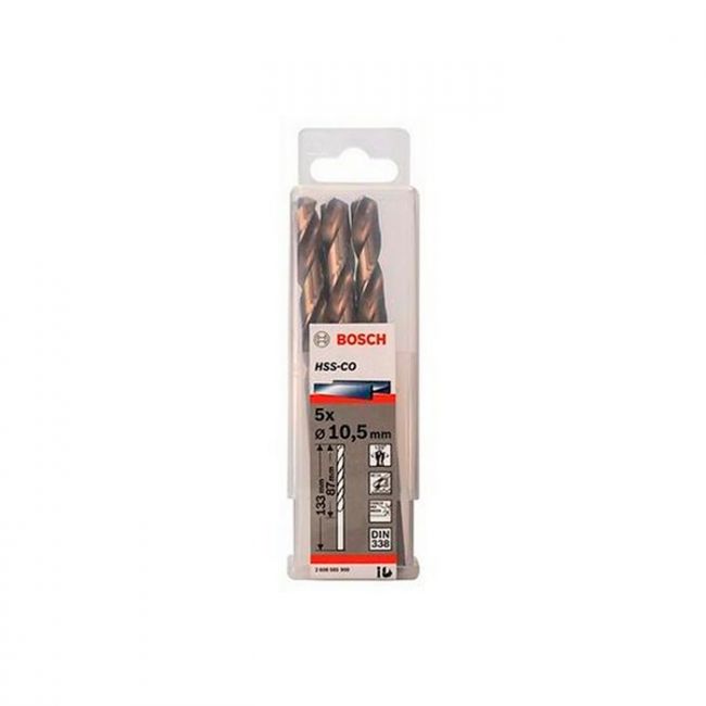 Сверло по металлу Bosch HSS-CO 10,5 мм (5 шт.) (2608585900)
