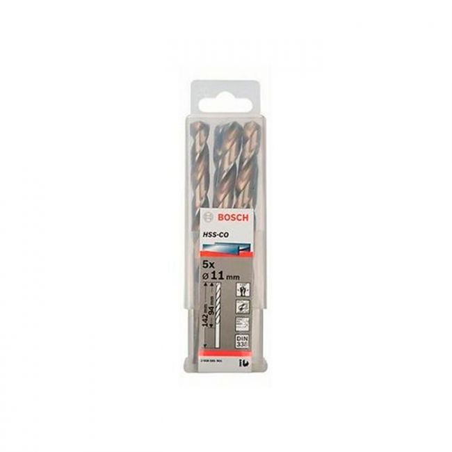 Сверло по металлу Bosch HSS-CO 11 мм (5 шт.) (2608585901)