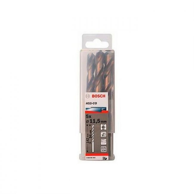 Сверло по металлу Bosch HSS-CO 11,5 мм (5 шт.) (2608585902)