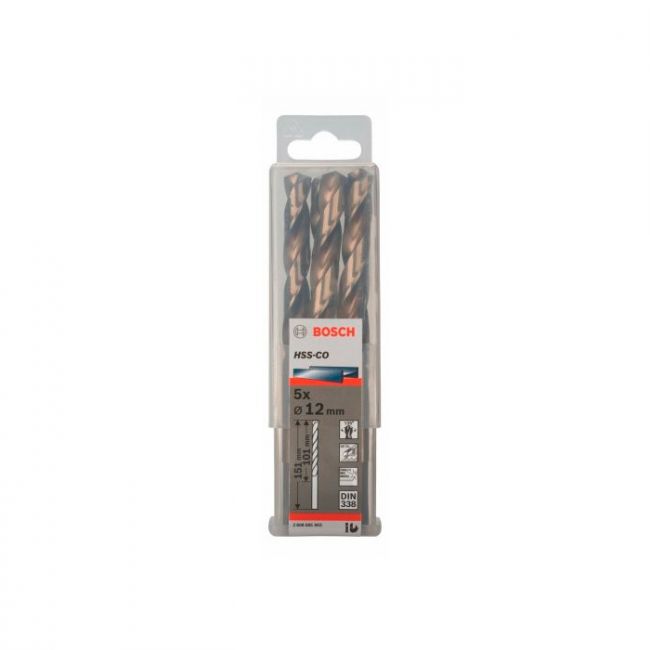 Сверло по металлу Bosch HSS-CO 12 мм (5 шт.) (2608585903)