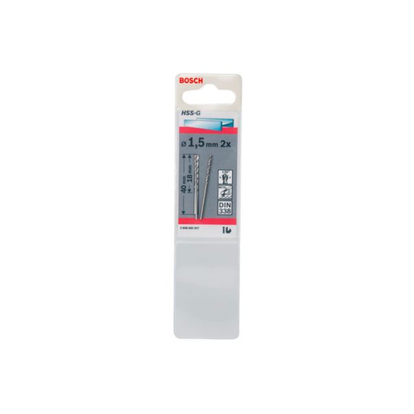 Сверло по металлу Bosch HSS-G, 1,5x40 мм (2 шт.) (2608585907)