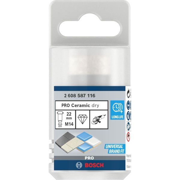 Алмазне свердло Bosch PRO Ceramic dry 22x35xM14 (2608587116)