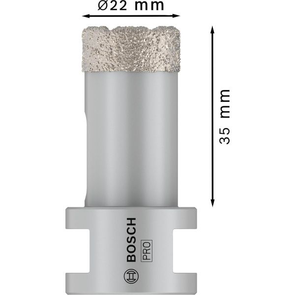 Алмазне свердло Bosch PRO Ceramic dry 22x35xM14 (2608587116)