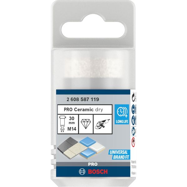 Алмазне свердло Bosch PRO Ceramic dry 30x35xM14 (2608587119)
