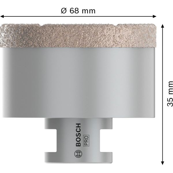 Алмазне свердло Bosch PRO Ceramic dry 68x35xM14 (2608587131)