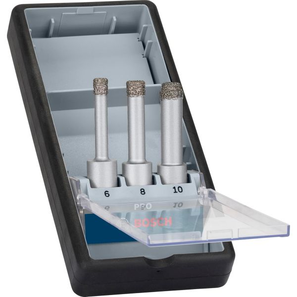 Набір алмазних свердел Bosch PRO Ceramic dry 6/8/10x33х78 мм, 3 шт (2608587145)