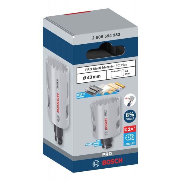 Коронка універсальна Bosch PRO Multi Material PC Plus 43 мм (2608594383)