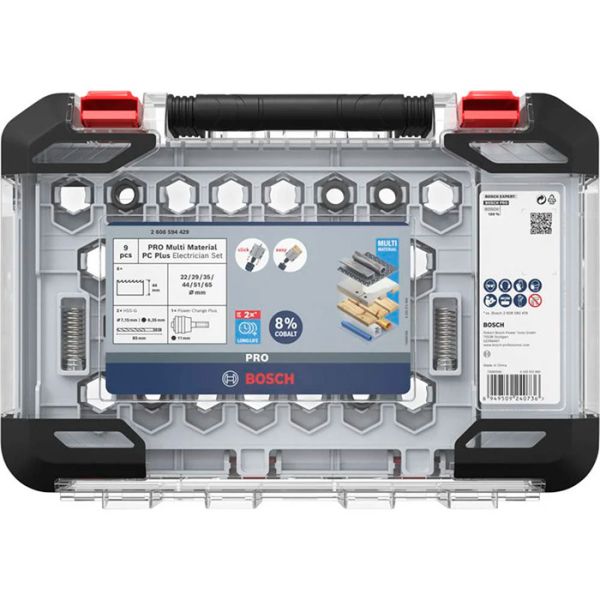 Набір коронок Bosch PRO Multi Material PC Plus, 9 шт (2608594429)