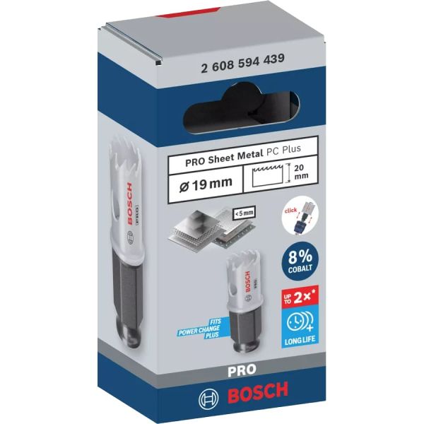 Коронка по металу Bosch PRO Sheet Metal PC Plus, 19x20 мм (2608594439)