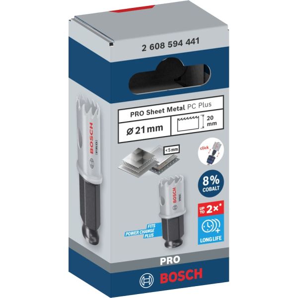Коронка по металу Bosch PRO Sheet Metal PC Plus, 21x20 мм (2608594441)
