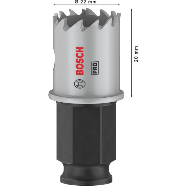 Коронка по металу Bosch PRO Sheet Metal PC Plus, 22x20 мм (2608594442)