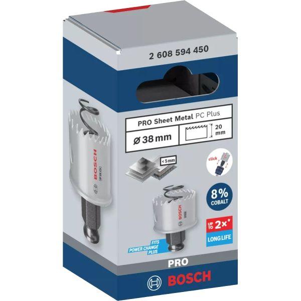 Коронка по металу Bosch PRO Sheet Metal PC Plus, 38x20 мм (2608594450)