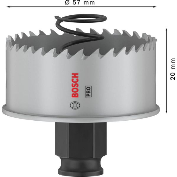 Коронка по металу Bosch PRO Sheet Metal PC Plus, 57x20 мм (2608594457)