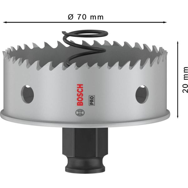 Коронка по металу Bosch PRO Sheet Metal PC Plus, 70x20 мм (2608594463)