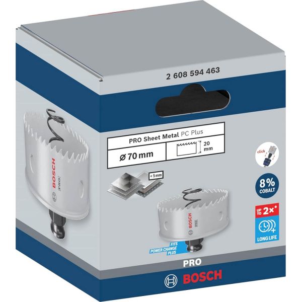 Коронка по металу Bosch PRO Sheet Metal PC Plus, 70x20 мм (2608594463)