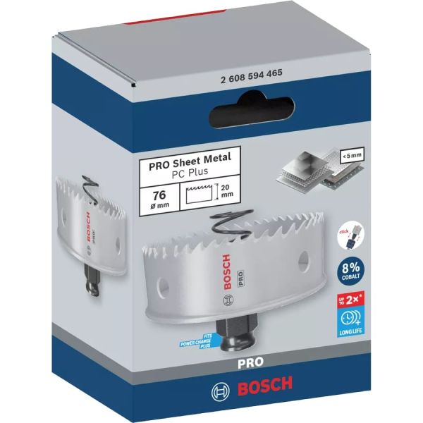 Коронка по металу Bosch PRO Sheet Metal PC Plus, 76x20 мм (2608594465)