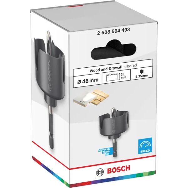 Коронка Bosch Wood and Drywall arbored, 48х25 мм (2608594493)