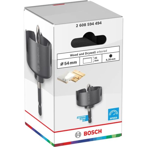 Коронка Bosch Wood and Drywall arbored, 54х25 мм (2608594494)