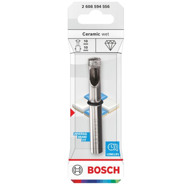 Свердло алмазне Bosch Ceramic wet Drill Bit, 10x10x30 мм (2608594556)