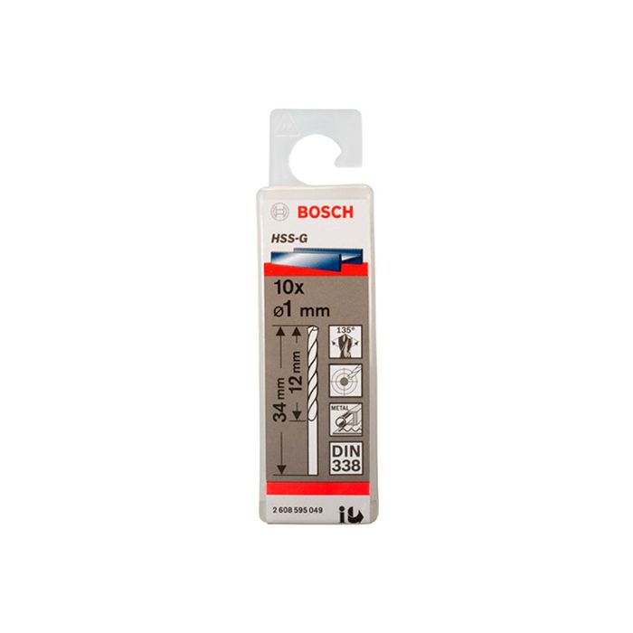 Сверло по металлу Bosch HSS-G, 1x34 мм (10 шт.) (2608595049)