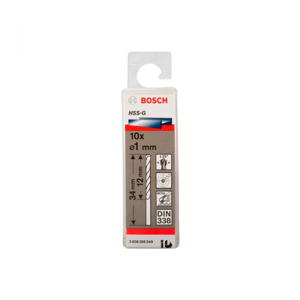 Сверло по металлу Bosch HSS-G, 1x34 мм (10 шт.) (2608595049)
