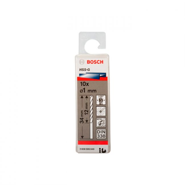 Сверло по металлу Bosch HSS-G, 1x34 мм (10 шт.) (2608595049)