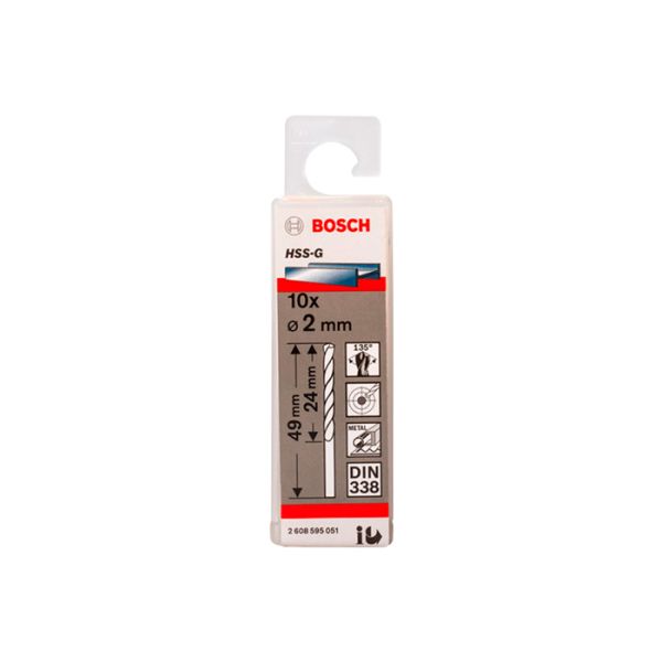 Сверло по металлу Bosch HSS-G, 2x50 мм (10 шт.) (2608595051)