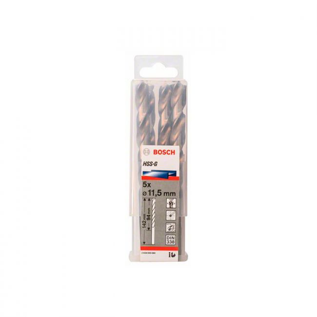 Сверло по металлу Bosch HSS-G 11,5 мм (5 шт.) (2608595080)