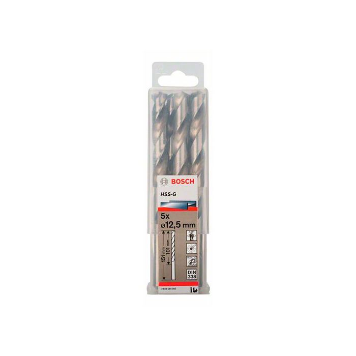 Сверло по металлу Bosch HSS-G, 12.5x150 мм (5 шт.) (2608595082)