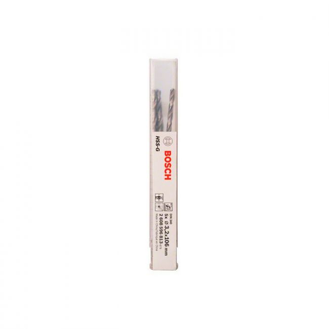 Свердло спіральне по металу Bosch HSS-G 3,2x69 мм (5 шт.) (2608596813)