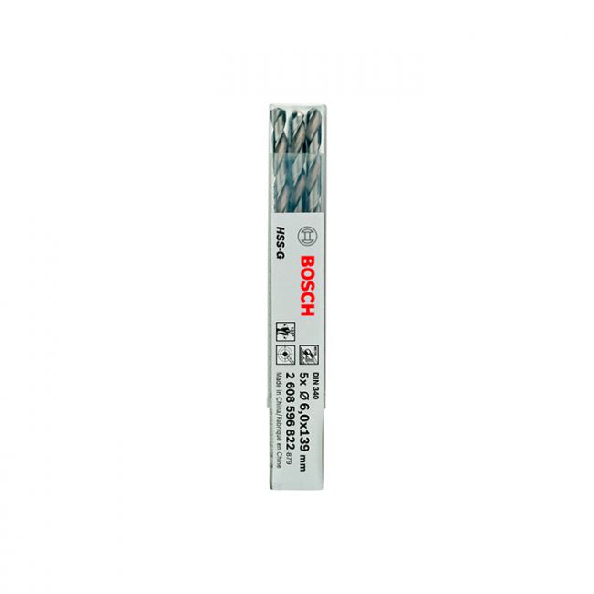 Сверло спиральное по металлу Bosch HSS-G 6x91 мм (5 шт.) (2608596822)