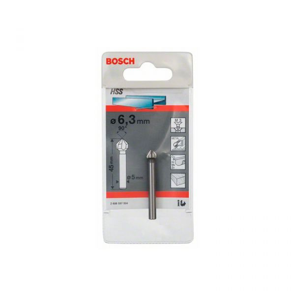 Зенкер Bosch HSS M3, 6,3x45 мм (2608597504)